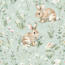 Lataa kuva Galleria-katseluun, TRIKOO FLOWER BUNNIES, MINT GREEN
